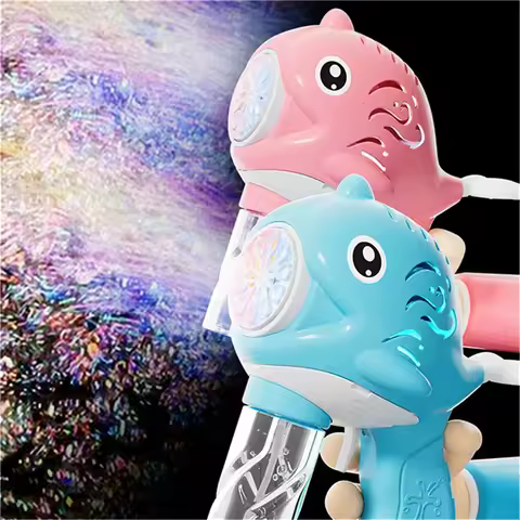 10 hole Whale Bubble Gun Fully Automatic Bubble Gun Children's Outdoor Electric Bubble Gun No Batter