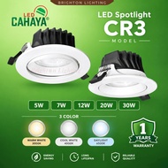 LED CHAYA CR3 Recessed Spotlight 5W 7W 12W 20W 30W COB 3 Color 3000K 4000K 6500K Downlight
