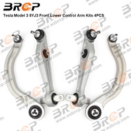 BRCP 4 Pieces Front Lower Suspension Control Arm Kits For Tesla Model 3 5YJ3 104434100D 104435400A 1