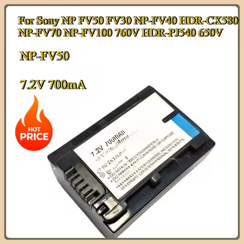 New Replacement Battery NP-FV50 7.2V 700mA For Sony NP FV50 FV30 NP-FV40 HDR-CX580 NP-FV70 NP-FV100 