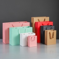 1pc Gift Bag Present Paper Bag with Ribbon Wedding Pack Box Favors Birthday Party Bags /Pajamas Clothes Wig Packaging/Christmas gift bags  (6 Colors )
