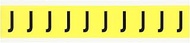 Brady 3430-J 1-1/2" Height, 7/8" Width, B-498 Repositionable Coated Vinyl Cloth, Black On Yellow Col