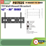 TV Wall Mount Bracket 42–90 Inch | Heavy Duty 100KG | Fixed Mount | Universal VESA | Strong Steel TV