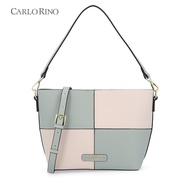 Carlo Rino Medium Green Two-toned Shoulder Bag