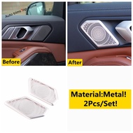 CJ7F ที่จับประตูลำโพงสเตอริโอเสียงลำโพงตกแต่งกรอบสำหรับ Bmw X5 G05 2019 - 2024 X7 2019 - 2022 อุปกรณ