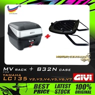 SET KOMBO KOTAK/BOX GIVI B32N TOP CASE + GIVI YAMAHA LC135 V2,V3,V4,V5,V6 MV MONORACK