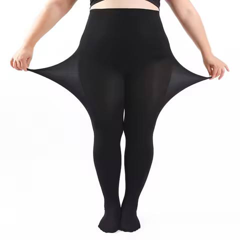 Women 80D Reinforced Thickened PLUS SIZE XL 2XL 3XL 4X Ladies Confort Lift Hip Nylon Hosiery Pantyho