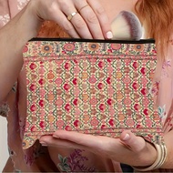 Vintage Bohemian Makeup Bag India Embroidered Cosmetic Bag Lightweight Foldable Travel Cosmetic Orga