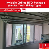 🇸🇬 BTO Invisible Grilles Package (SERVICE YARD ONLY / SLIDING TYPE) 🌟