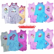 Set sando short for kids girl{cotton}