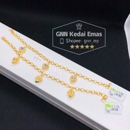 EMAS 375 RANTAI TANGAN BUDAK 375 GOLD BRACELET T90C