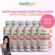 [TODAY ONLY LIMITED DEALS ] 6 xNutri Botanics Joint Collagen Type 2 + Turmeric - Cartilage, Knee Sup