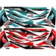 Yamaha jupiter MX new 135 NJMX MX 2011 - 2014 PETRONAS sticker variation striping