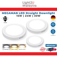 MEGAMAN MXTL1033-Y LED Round Surface Downlight 7-1/2" 9" 10" 15W/24W/30W (White) 3000K/4000K/6500K || Straight Downlight