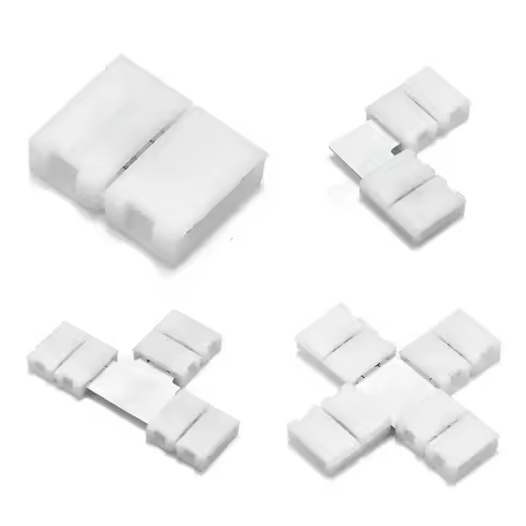 LED Strip Solderless Led Connector 2/4/5PIN L/T/X Shape Corner Connector For 8mm 10mm 12mm 3528 5050