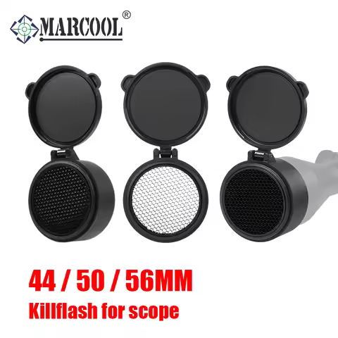 Marcool Tactical KillFlash Lens Caps for Riflescope 44/50/56mm Optical Hunting Sight Sunshade Mesh H