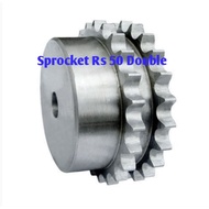 Sprocket RS 50 x 2 x 12 T Gear RS 50-2x12T Double Chain Gear Z 12T 12 T RS50 -2 50Z12 50x2x12T 50-2 
