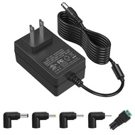 100V-240V to 24V 1.5A AC/DC Switching Power Supply Adapter 24Volt 1500mA Power Charger with 5 Select