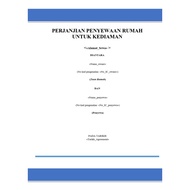 TENANCY AGREEMENT - PERJANJIAN PENYEWAAN RUMAH