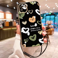 Casing HP For Samsung Galaxy A03 A03s A03 Core Case Casing Love Pattern Casing HP Casing Layered Str