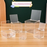 YOLANDAGOODSGJ Acrylic Box, With Lids Square Cube  Cube Box, Display  Stackable Design Transparent  