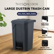 Large Trash Bin - Durable Dustbin, Rubbish Can for Home & Office, 30L/50L/80L/100L