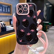 Casing hp for iphone 11 11 Pro 11 Pro Max 12 12 Pro 12 Pro Max 13 13 Pro 13 Pro Max Case Strawberry 