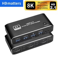HDMI 2.1 KVM Switch 4K 120Hz HDMI B KVM Switch with B 8K 60Hz 4K 120Hz B KVM Switcher HDMI with B port