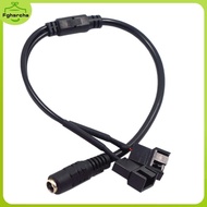 DC 5521 to 4Pin PWM 4 Pin 2 Wayputer PC Router Fan Power Adapter Cable 12V