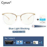 Cyxus Glasses Men Women Round TR90 Frame Leg Computer Glasses 8169