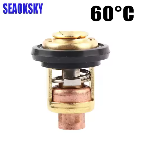 6F5-12411 Thermostat 60 Degrees for Yamaha outboard motor 2 stroke 9.9-55HP 6F5-12411-00 6F5-12411-0