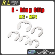 【RL】 E Ring Clip Retaining Ring SUS 314 304 Stainless Steel Type Retaining Circlip for Shaft Fastene