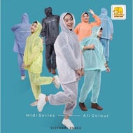 Elephant Midi Raincoat Elephant Jacket Pants Coat Set *