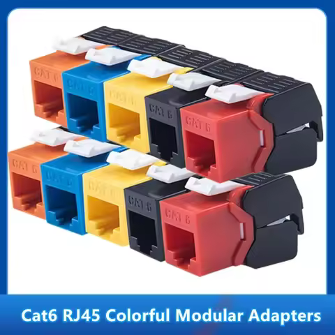 Cat6 Keystone Jack RJ45 UTP Tool-Less Type Module Jacks Adapter RJ 45 Coupler Female Ethernet For Ne
