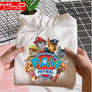 Áo khoác hoodie in hình đội chó cứu hộ paw patrol màu trắng cho bé trai bé gái