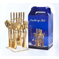 Ready Stock Cutlery set hotel cutlery set sudu garfu sudu garfu