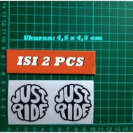 Just Ride Bicyclecutting stiker, 2 Pieces
