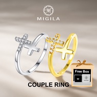 MIGILA graduation Double Cross Ring, Waterproof and Fade-Resistant, Fashionable Symbol of Faith,ring