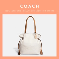 Coach White Pebble Leather Handbag