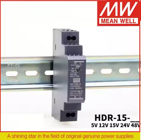 MEAN WELL power supply HDR-15 HDR-15-5 5V HDR-15-12 12V HDR-15-15 15V HDR-15-24 | 24V HDR-15-48 | 48