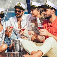 YYS Sailor Captain Costume Men Yacht Captain Hat Navy Marine Hat Costume Accessories