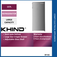 KHIND Single Door Refrigerator (157L) RF165
