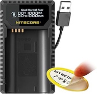 Nitecore ULSL USB Travel Charger for Leica BP-SCL4 Batteries - Compatible with Leica SL Typ 601, SL2