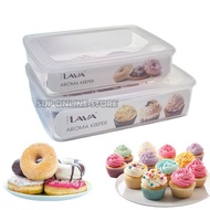 Lava Plastic Rectangle Food Container / Multipurpose Container / Donut / Cupcake Tupperware / Bekas Makanan Simpanan