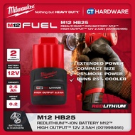 MILWAUKEE REDLITHIUM™-ION Battery M12™ 12V | 2.5AH | 3.0AH | 4.0AH | 5.0AH | 6.0AH | M12™- M18™ Char