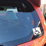 Car Sticker Decals PWD Decals Sticker Size 4 inches by 4 inches for Car Motorcycle Laptop Glass Door