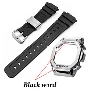 Rubber Watch Band Stainless Steel Bezel for Casio G-shock DW5600 G5600E GW/DW5000 DW5035 Bumper Strap Accessories Tools Screws