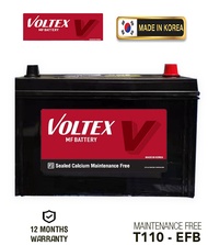 Voltex T110 145D31L EFB Battery (Made In Korea) Start Stop Car Battery for Mazda CX5 19 Toyota Hilux