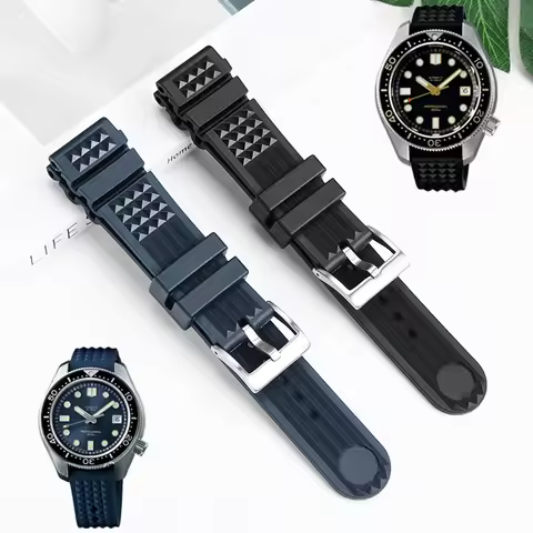 20mm 22mm Soft Silicone Strap For Seiko PROSPEX Ancestor SLA017J1 SLA039J1 SPB239J1 SKX007 Water Gho