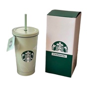 Ly giữ nhiệt Inox 304 Strarbuck Ly uống cà phê 500ml cao cấp Kèm ống hút